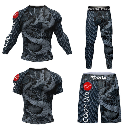 Conjunto Deportivo Hombre 4 Piezas con Impresión Digital, Secado Rápido y Stretch - Image 9