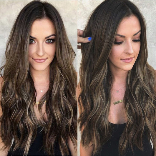 Peluca de Cabello Largo Ondulado y Voluminoso