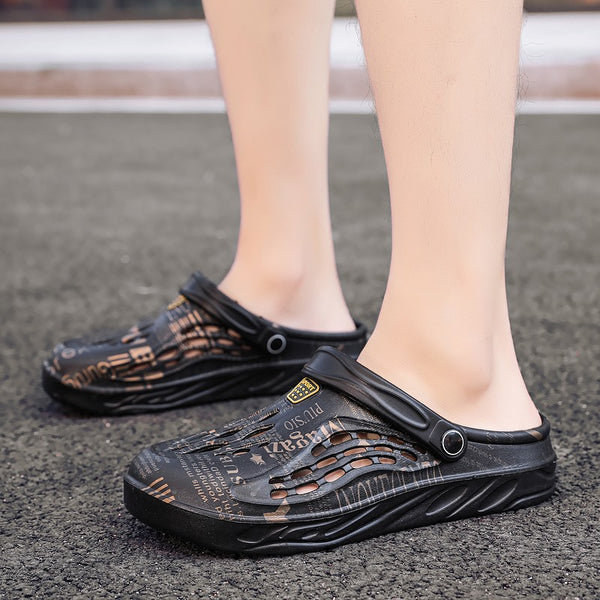 Sandalias de Verano con Estampado de Letras para Hombre