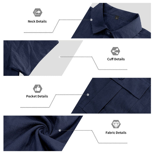 Conjunto de Trabajo Casual: Camisa Manga Corta y Pantalón - Image 16