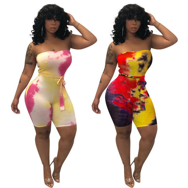 Jumpsuit Envolvente con Teñido Tie-Dye