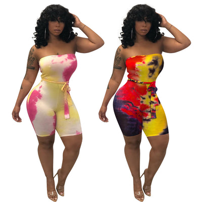 Jumpsuit Envolvente con Teñido Tie-Dye