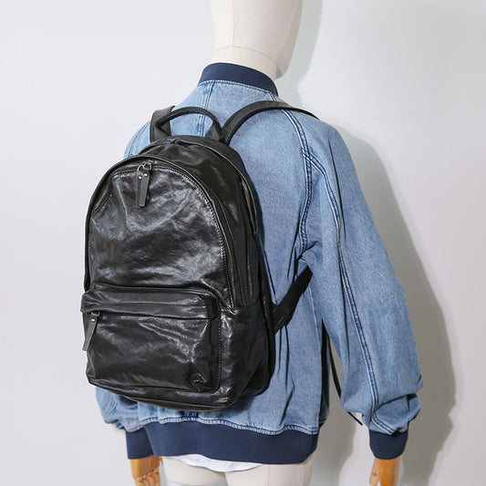 Bolsa de Viaje Vintage para Hombre - Cuero Genuino Capacidad Expandible