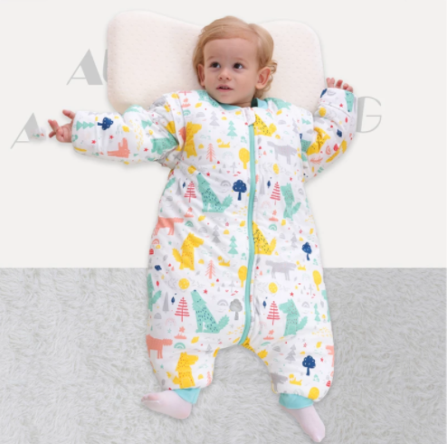 Saco de Dormir para Bebé con Patrón Cartoon y Perneras Separables