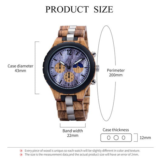 Reloj de Cuarzo Leisure Business con Madera Natural - Image 2