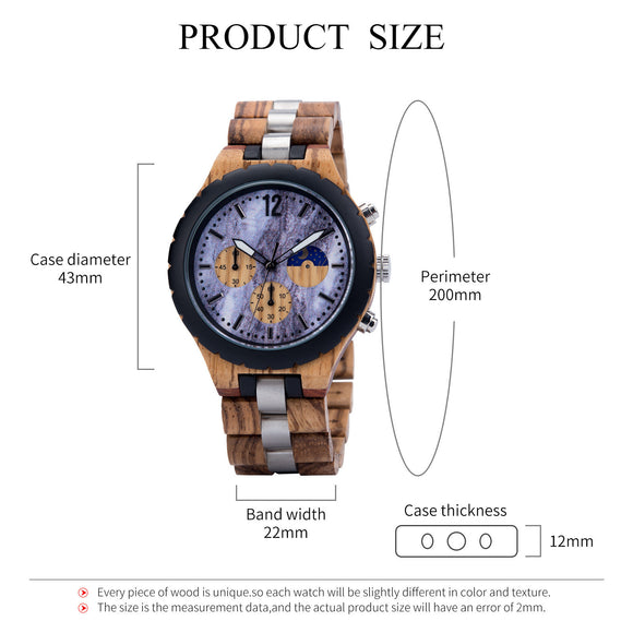 Reloj de Cuarzo Leisure Business con Madera Natural