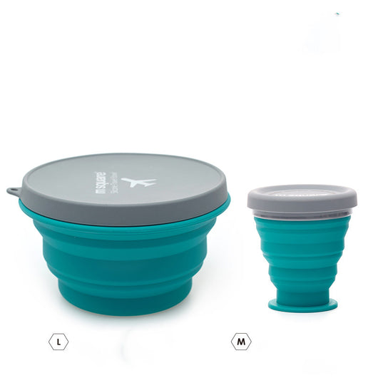 Kit de Cubiertos Plegables con Tazón de Silicona para Viajes y Camping - Image 9