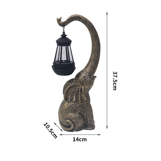 Linterna Decorativa Elefante de Resina con Luz Ambiental - Image 5