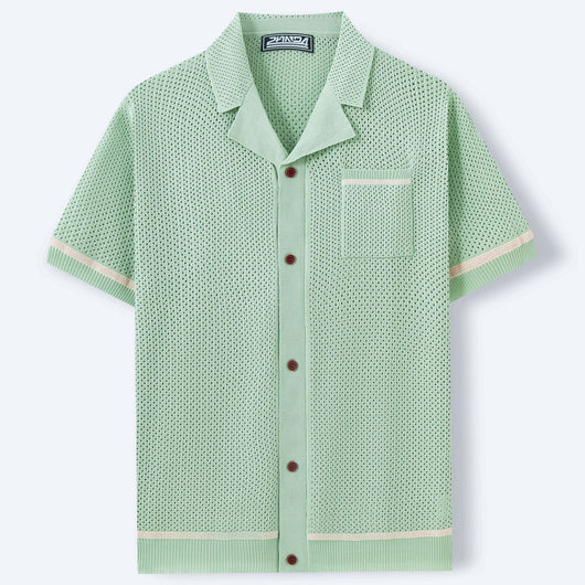 Polo Cubano de Manga Corta en Punto para Hombre - Estilo Verano - Image 4