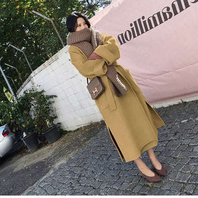 Abrigo de Lana Reversible Midi con Cintura Definida - Image 10