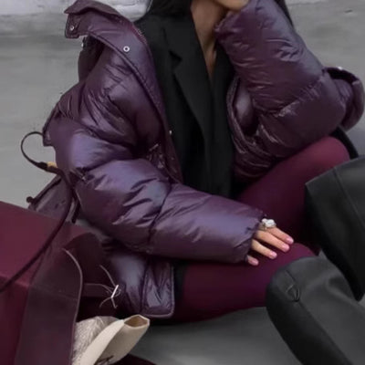 Chaqueta Acolchada de Algodón con Cierre en Cintura para Mujer - Image 4
