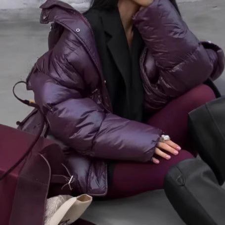 Chaqueta Acolchada de Algodón con Cierre en Cintura para Mujer - Image 4