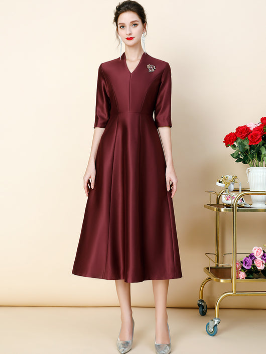 Vestido Casual Elegante para Mujer - Estilo Sofisticado Toast - Image 12