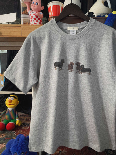 Camiseta Retro Perro Salchicha Americana de Manga Corta - Image 11