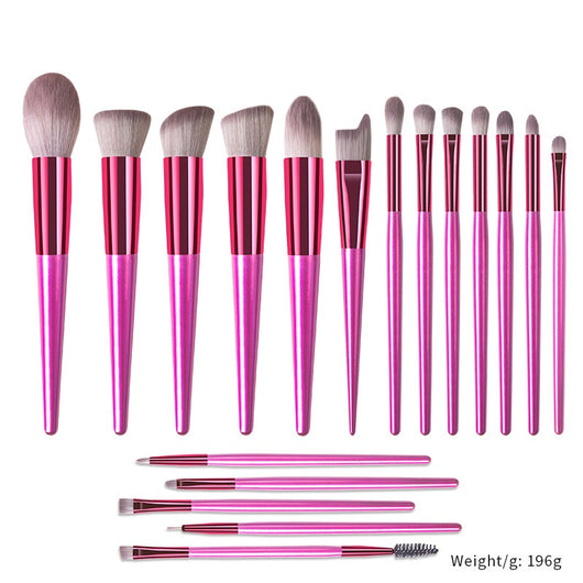 Set de 18 Brochas de Maquillaje Profesional con Mango de Madera Maciza - Image 7