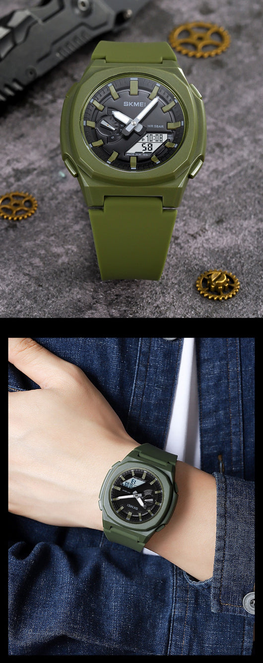 Reloj Deportivo Digital Hombre Cronógrafo Multifunción Resistente al Agua - Image 17