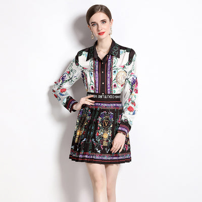 Conjunto Elegante Falda Estampada con Blusa Casual - Image 4