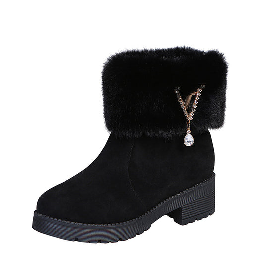 Botas Cortas con Forro de Terciopelo y Algodón Acolchado - Image 7