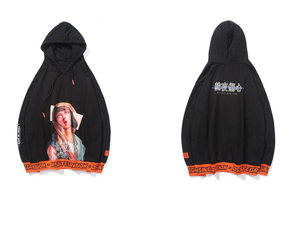Sudadera con Capucha Retro Estampada Día y Noche - Estilo Urbano Personalidad Hombre - Image 5