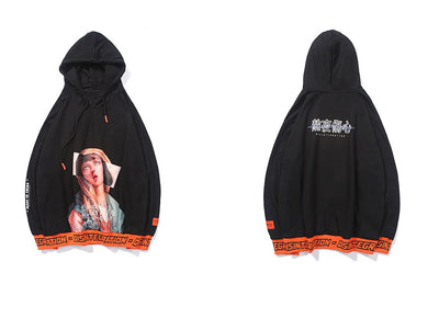 Sudadera con Capucha Retro Estampada Día y Noche - Estilo Urbano Personalidad Hombre - Image 5