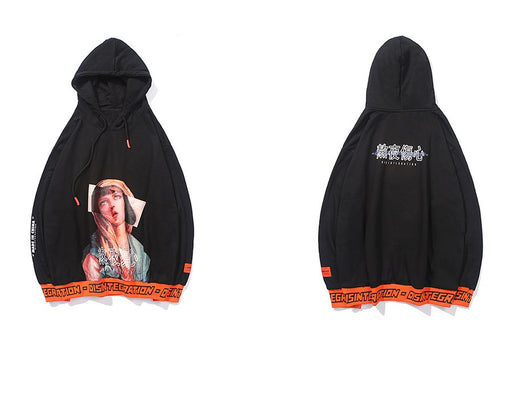 Sudadera con Capucha Retro Estampada Día y Noche - Estilo Urbano Personalidad Hombre - Image 5