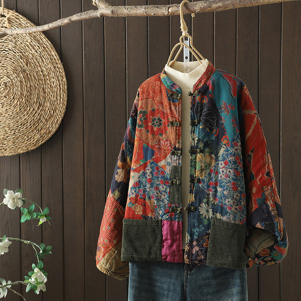 Cardigan Artístico de Algodón para Mujer - Abrigo Retro Otoño Invierno