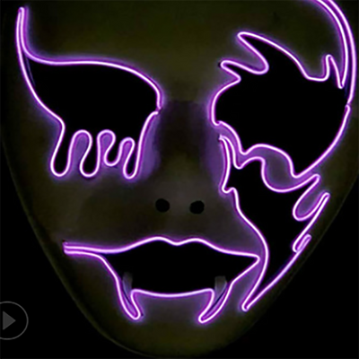 Máscara de Calavera LED Brillante con Alambre EL para Halloween - Image 4