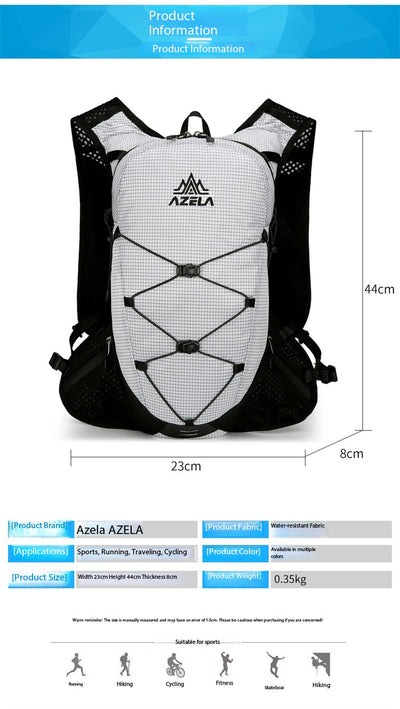 Mochila de Senderismo AZELA con Patrón Grid, Ligera y Transpirable para Trail Running y Camping - Image 10