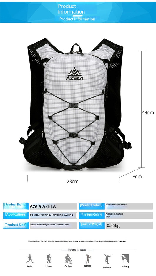 Mochila de Senderismo AZELA con Patrón Grid, Ligera y Transpirable para Trail Running y Camping - Image 10