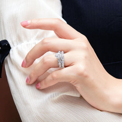 Anillo de Plata Esterlina Doble Uso - Compromiso y Diario