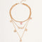 Acrylic Butterfly Necklace GoldA