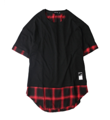 Camiseta Hombre Manga Larga Falsa Dos Piezas con Pantalón Corto Integrado