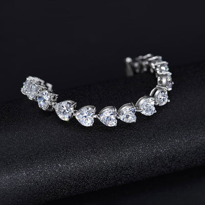 Pulsera de Plata Pura con Diamantes de Carbono - Brillo Completo - Image 10
