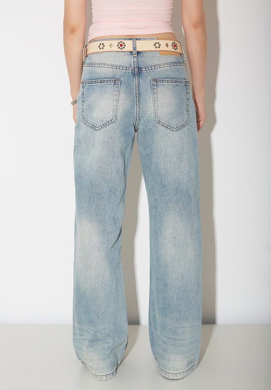 Pantalones Vaqueros de Pierna Ancha Cintura Alta para Mujer - Image 13