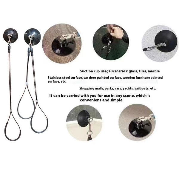 Cuerda de Baño para Mascotas con Ventosa y Alambre de Acero