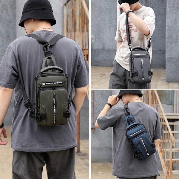 Mochila Cruzada Multifuncional para Hombre - Bolsa Pecho y Hombro
