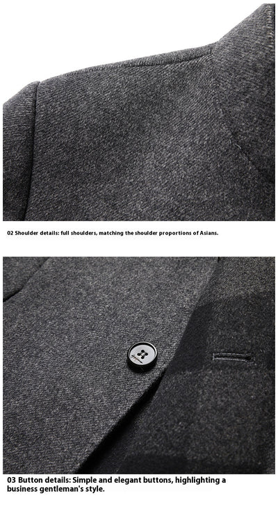 Abrigo de Lana Reversible para Hombre - Corte Medio - Image 18