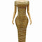 Vestido de Noche Brillante con Cristales Rhinestone - Traje de Gala Elegante