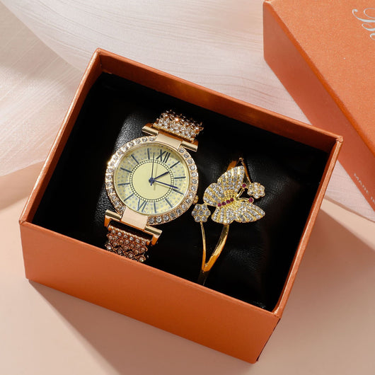 Reloj de Oro Lujo con Diamantes para Mujer - Elegancia Completa - Image 10