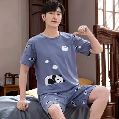 Conjunto Veraniego Hombre Estilo Coreano Manga Corta Holgado - Image 21