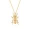 S925 Sterling Plateado Insect Spider Pendant Necklace Ring 18k Dorado Spider 925silver