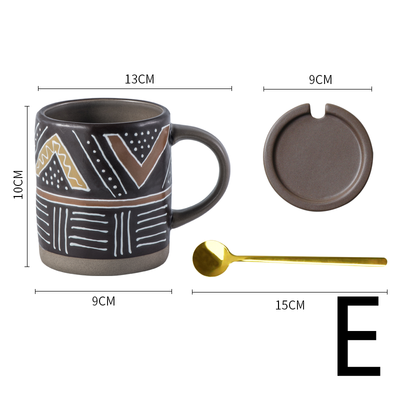 Taza de Café Artesanal Retro con Tapa - Image 6