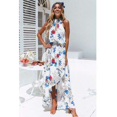 Vestido Largo Bohemio Estampado Flores Playa para Verano - Image 8