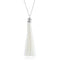 Colorful ethnic Estilo necklace Plateado Blanco