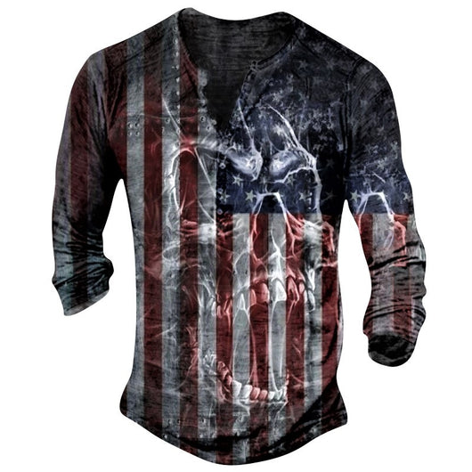 Playera Deportiva Estampada de Manga Larga para Hombre - Image 7