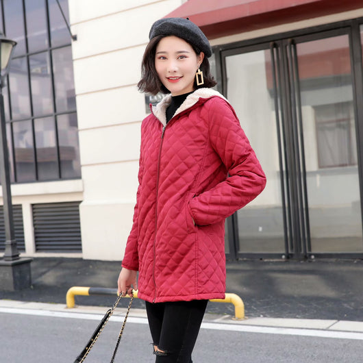 Chaqueta Puffer Acolchada Talla Grande con Forro Polar y Lana de Cordero - Image 6