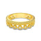 Double Row Diamond Forest Estilo Closed Ring Dorado No 5