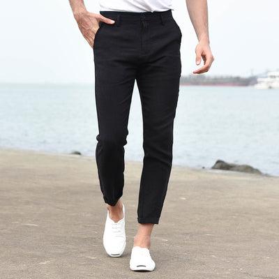 Pantalones Respirable de Algodón y Lino para Hombre - Image 11