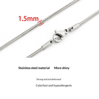 Cadena de Serpiente en Acero Inoxidable para Hombre - Diseño Elegante - Image 14