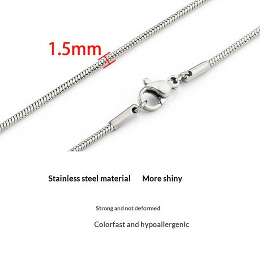 Cadena de Serpiente en Acero Inoxidable para Hombre - Diseño Elegante - Image 14